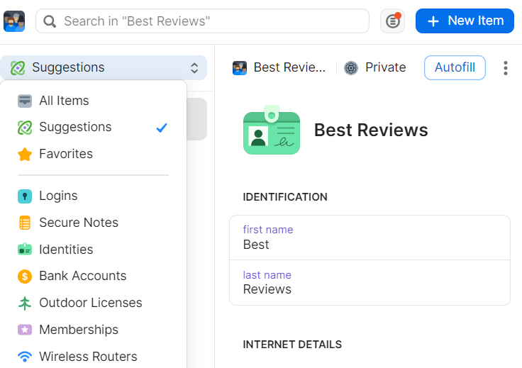 1Password browser extension