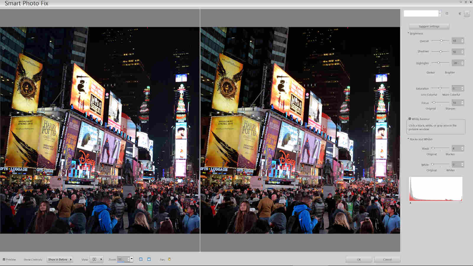 Smart photo fix feature in Corel PaintShop Pro