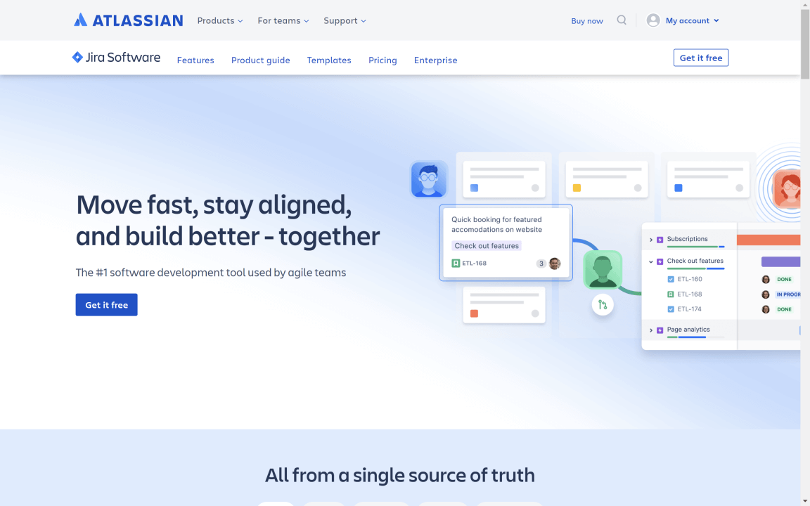 Jira Software main page