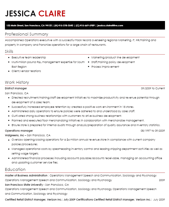 Daring resume template