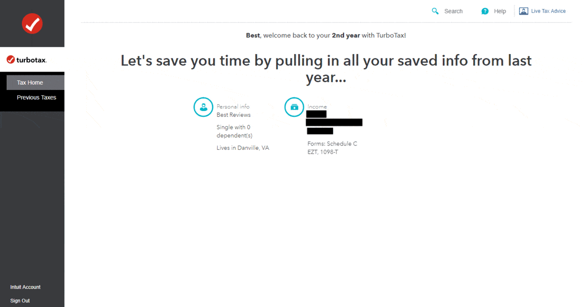 Importing last year's return into TurboTax