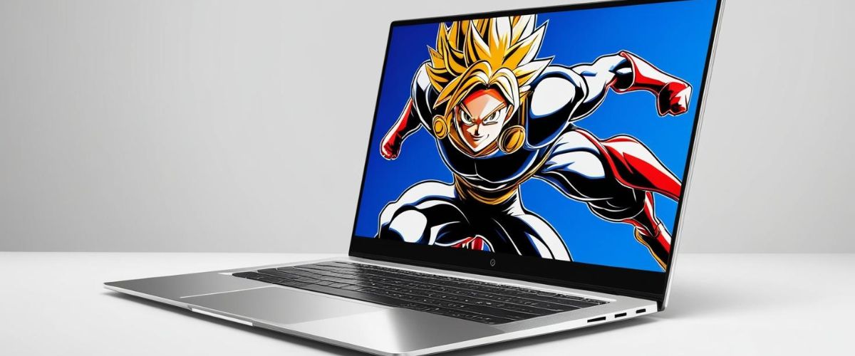 Laptop with anime