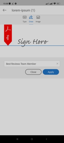Adobe Acrobat Sign Mobile App In-Person Signing