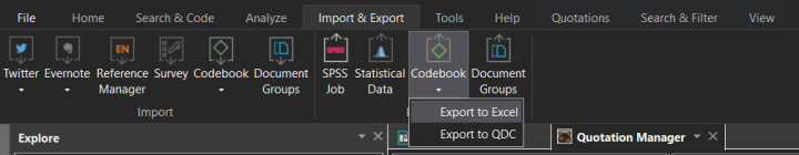 ATLAS.ti Importing and Exporting Options