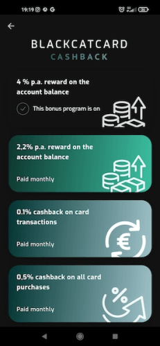 Blackcatcard Mobile App Cashback