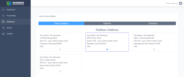 Business Anywhere Virtual Mailbox