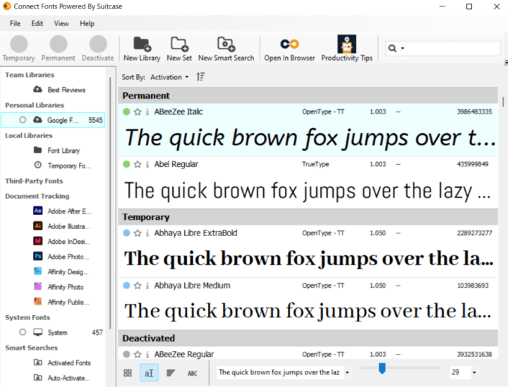 Connect Fonts QuickType Preview