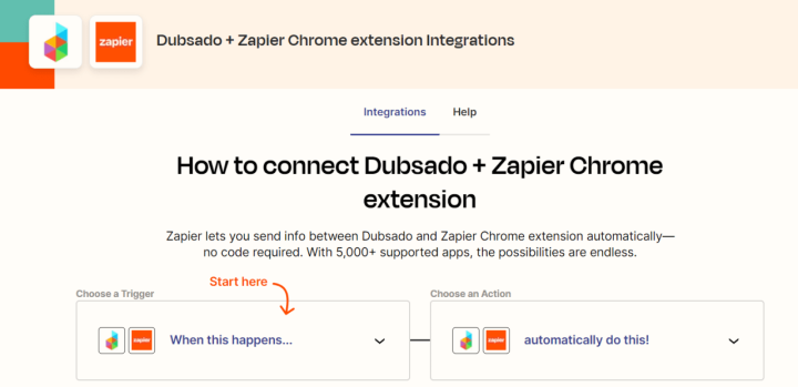 Dubsado Zapier Chrome Extension
