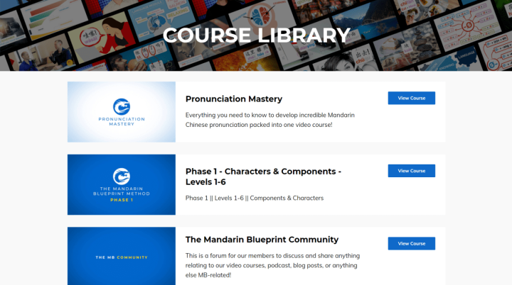 Mandarin Blueprint Course Library