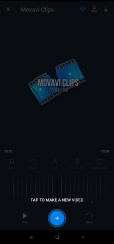 Movavi Video Editor Mobile App Dashboard