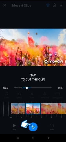 Movavi Video Editor Mobile App Trimming