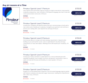 Pimsleur Digital download pricing