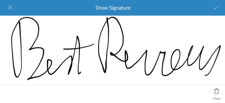 Drawing Signature With SIGN.PLUS Mobile App