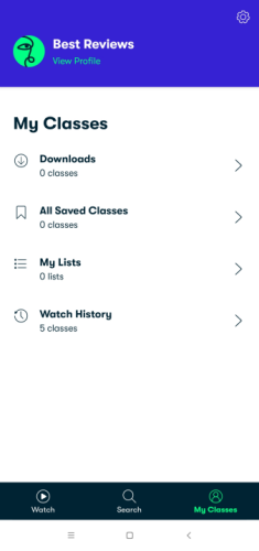 Skillshare Mobile App My Classes