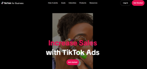 TikTok for Business Homepage