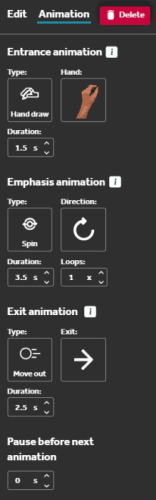 VideoScribe Animation Options