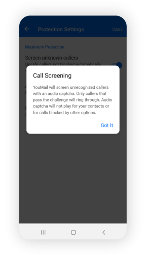 YouMail Call Screening