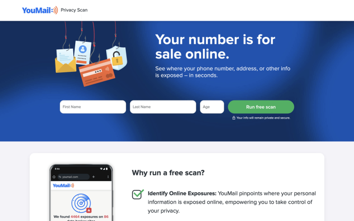 YouMail Free Privacy Scan